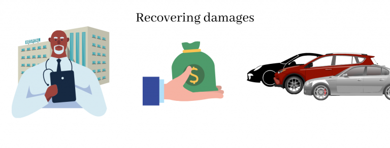recovering damages in car accident graphics